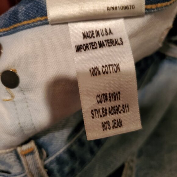 Agolde 90s Belted Distressed Jeans Light Blue 25 - Picture 4 of 5